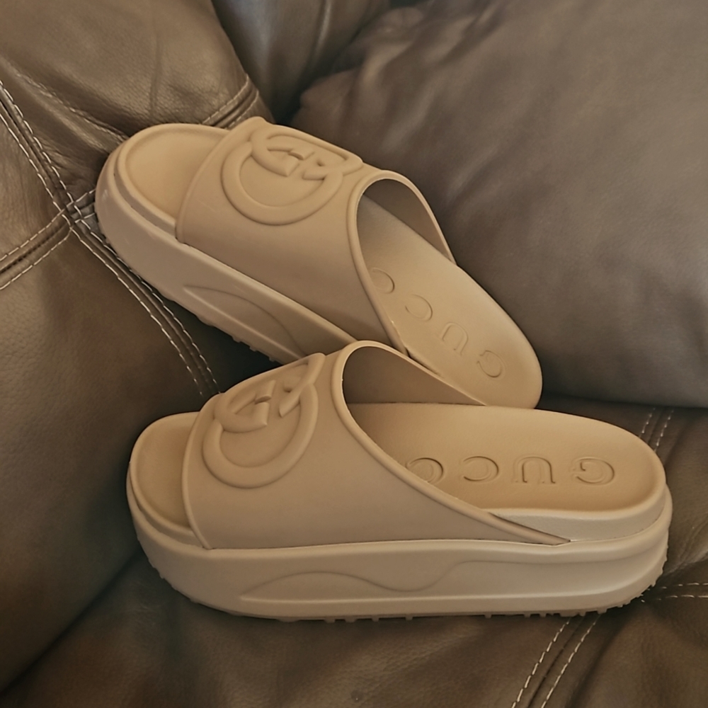 Gucci platform slides